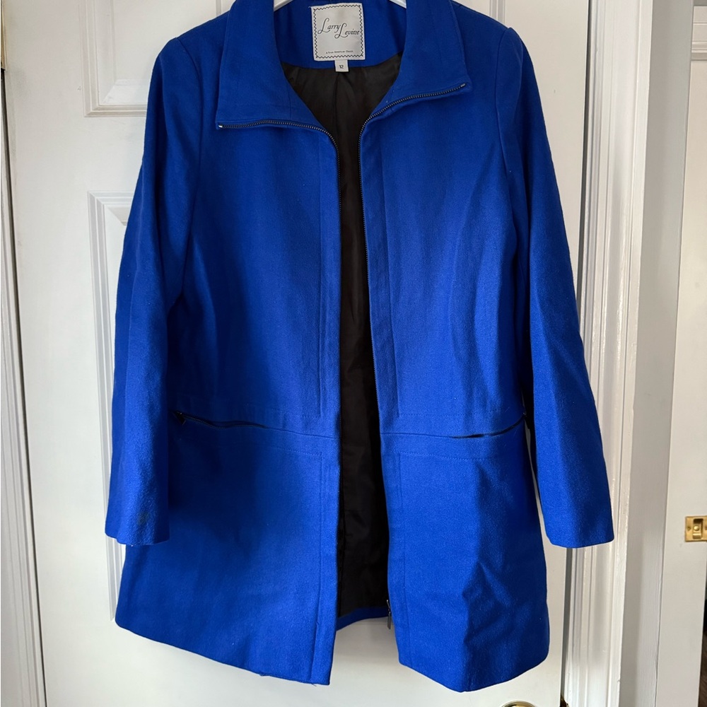 Larry Levine Vibrant Blue winter Coat